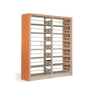 China Library 2.0mm Thickness Metal Storage Rack Wooden Frame Steel Storage Rack factory