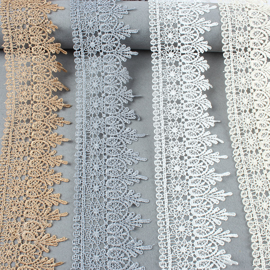 Hot sale Nylon/Spandex Cluny Lace webbing For Garment accesseries white lace trim