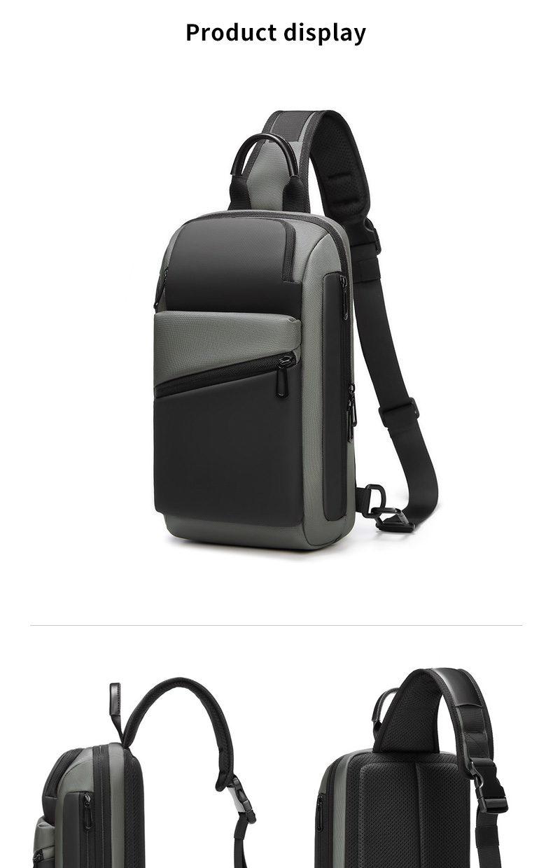 Water Retardant Luxury Mens Sling Bag For Travel Korean Style Eco Friendly