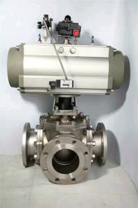 China 90 degree rotary actuator pneumatic control valves factory