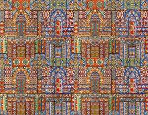 China Persian Patterned UV Blocking Decorative Window Glass Film Adhesive Free factory