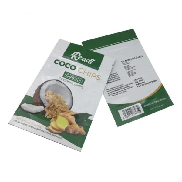 China Custom Printed Heat Seal Three Side Sealed Zipper Plastic Food Grade Pouch Zip Lock Bag factory