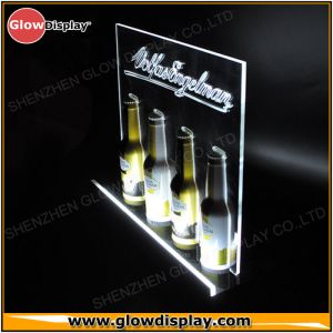 high quality custom acrylic beer wine liquor bottle display with led light