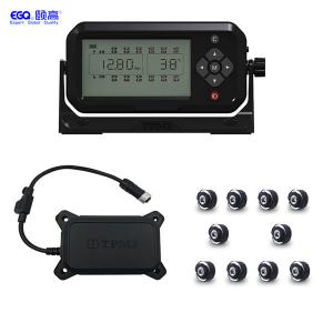 China 10 Tire Truck TPMS LCD Display Trailer Tire Monitoring System factory