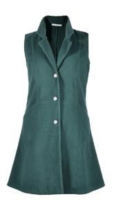 China Lapel Collar Ladies Sleeveless Dress Coat With Buttons Slim Fit Cool Coat factory