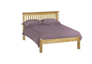 China modern double bed pine wood factory