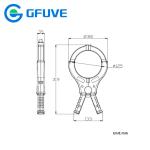 GFUVE Q125B HVAC 3000A AC Current Clamp Probe 2000Hz 125mm Cable Positioning