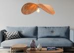 Wabi-sabi style rope chandelier simple creative bedroom living room lamp hand