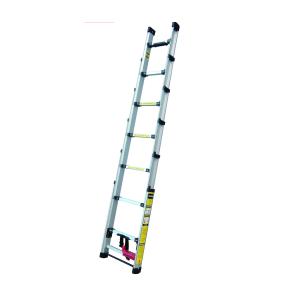 China Compact Design Adjustable Aluminum Ladder With Anti Slip Treads factory