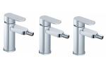 Ceramic Single Hole Bathroom Sink Faucet , Single Handle Brass Bidet Taps