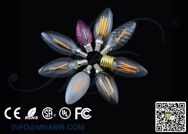 Hot Selling Dimmable C7 LED String Light Bulbs E11 E12 E14 1w 2w 4w 6w 110v 120v 130v 220v 230v 240v