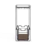 2 Tiers Wood Element Mdf Household Multifunctional Metal Under Sink Kitchen