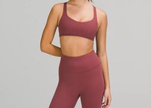 China Workout High Impact Sports Bra With Adjustable Straps Cross Back factory