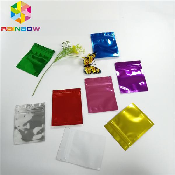 China Three Side Seal Foil Pouch Packaging Metalized Resealable Zipper For Tea / Milk Powder factory