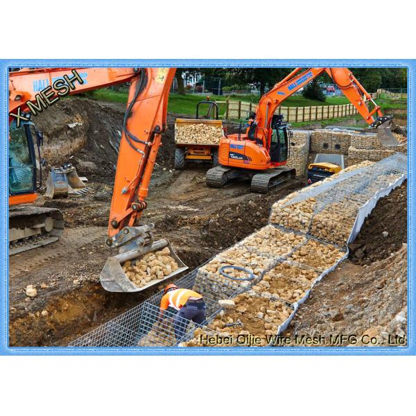 Hot Galvanized Welded Gabion Baskets with 3.0mm Wire Diameter and 75 × 75 Mesh Open for Retaining Wall