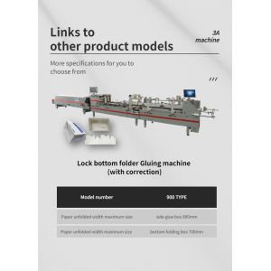 Mini PLC Controlled Folder Gluer Machine for Small Box Folding and Gluing