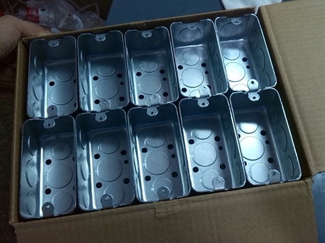 Galvanized Steel 1 Gang Electrical Conduit Boxes Square Shape