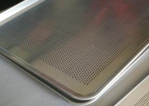 China Round Hole Food Grade Cooling 304 Stainless Steel Mesh Tray 50mm Width factory