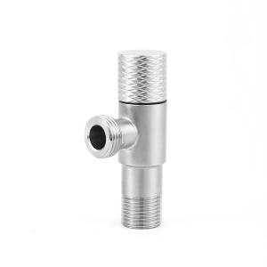 China Stainless Steel SUS 304 Brushed Angle Valve 1/2&quot; X3/8&quot; High Precision factory