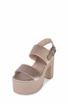 JBW0503 Marca Blue Womens Wedge Heeled Shoes Patented Leather