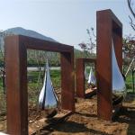 Corrosion Resistant Corten Steel Sculpture Home Decor Sculpture With Stainless