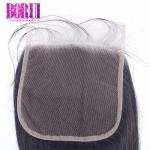 Indian Human Hair Lace Closure 4x4 5x5 6x6 Transparent Lace No Shedding No