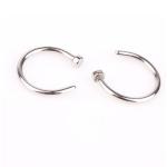 Women Stainless Steel Nostril Nose Hoop Stud Ring Clip On Nose Body Jewelry Fake