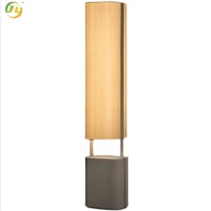 China LED Fabric Floor Lamp H 1.65m with Nordic Minimalist Design and White Bronze Finish on sale