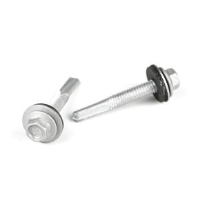 China Ss304 Bimetal Drilling Screw DIN7504K Flange Hexagonal Self Drilling Self Tapping Screw With Epdm Washer factory