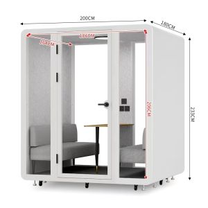 STC35dB Soundproof Pod with Fast Installation and Movable Design for Office and
