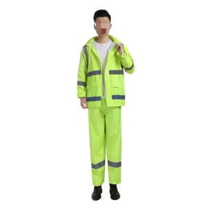 China PU Coating Full Body Protection Military Raincoat Poncho Waterproof For Cycling Construction Work factory