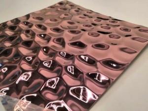 China Mirror Stamped Stainless Steel Sheet SS201 Pvd Color Coating Embossed Plate factory