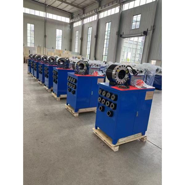 China 2 Inch High Model Blue Color 10 Dies Hydraulic Hose Crimping Machine With 600T Crimping Force factory