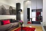 Senegal Dakar apartment furniture bedroom leather headboard bed with mirror on