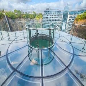 China Laminated Glass Floor Walkway CCC Approval Glass Stair Way Customized factory