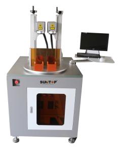 China Double Laser Heads Fiber Laser Marking Machine High Marking Efficiency factory