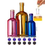 500ml Industrial Beverage Ceramic Clear Whiskey Vodka Blue Label Bottle with Cap