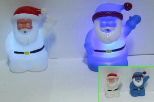 China Christmas LED Flashing Santa Light Up Bath Ducks / Dolphin Night Light Luminous Toy factory