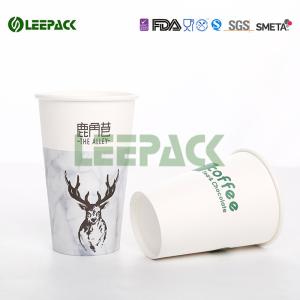 China Single Wall , Double Wall Hot Paper Cups Food Grade With Logo Ptinting factory