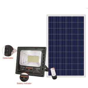 China 25w 150w 300 Watt Solar Flood Light 80lm/w 3.7V Outdoor Solar Powered Security Lights factory