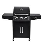 Enjoy Smoke-Free Camping and Barbecue with 4-Burner Steel Gas Stove in Outdoor