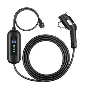 China LED Screen 7KW Type 2 Wall Box EV Charger Car Charging Units For Home SAE J1772 factory