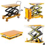 0.5 - 2 Ton Scissor Manual Trolley Hydraulic Lift Table For Industries