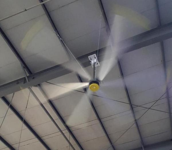 24FT Diameter Cooling Fan for Industrial Ceiling Al-Mg Alloy Blades Air Drying