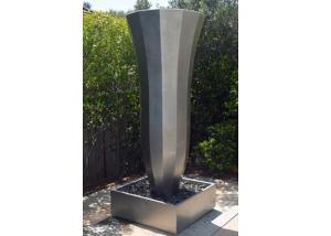 China 200cm Height Stainless Steel Water Feature / Stainless Steel Outdoor Fountains factory