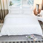 100% cotton hotel and home luxury bedding sets white jacquard hotel cotton