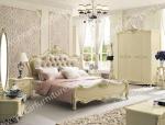 Wood almirah designs antique wardrobe in White 603-6