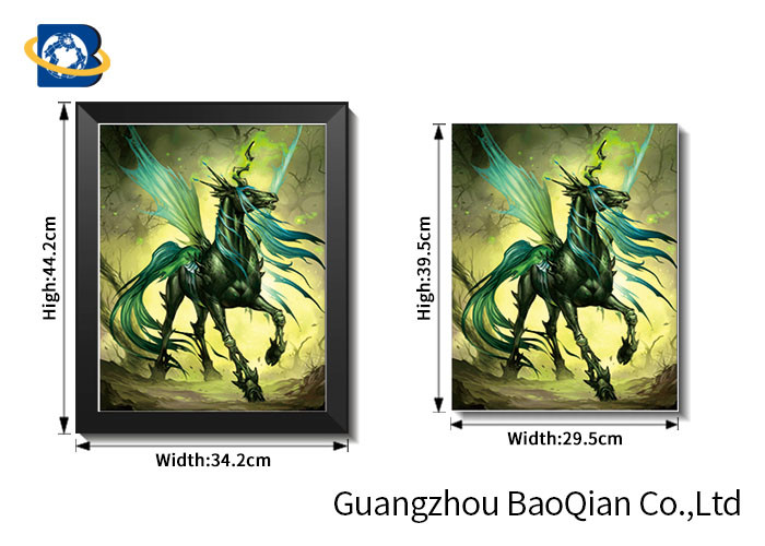 Pet / PP 3d Horse Picture With Frames , Flipped Decorative Wall Art