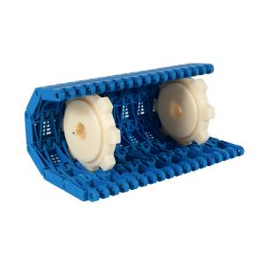 China Blue Plastic Modular Belt Acid Resistant For Bakery Vegetable factory