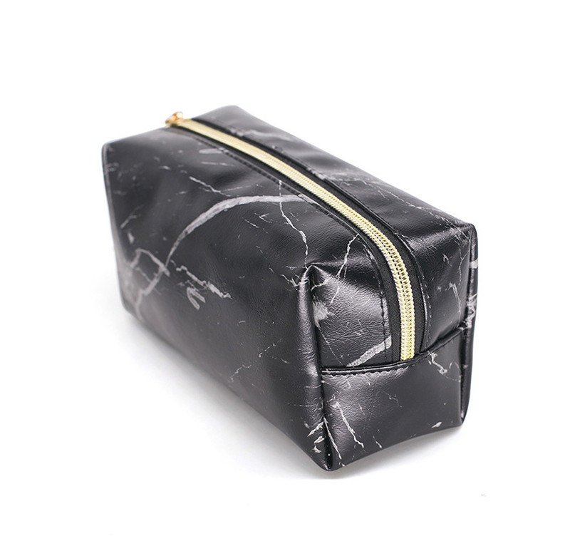 Wear Resistant Travel Portable Marble PU Makeup Bag